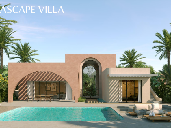 J7 Villa at Ogami Ras El Hekma with contemporary architecture and a spacious outdoor area